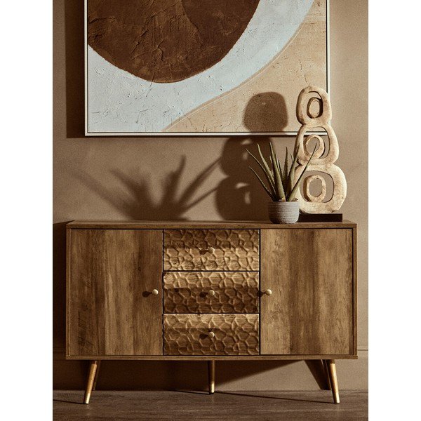 Komoda w ciemnym naturalnym kolorze 114x70x39 cm Frida – Premier Housewares-image-1