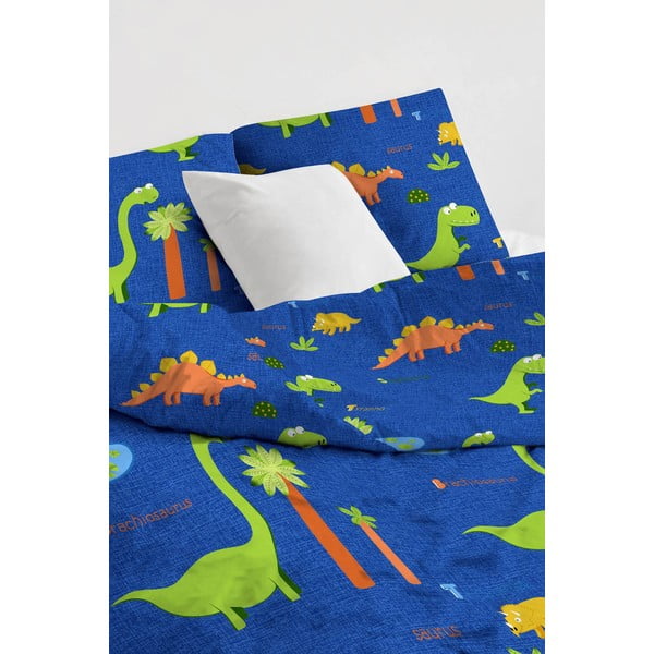 Niebieska pościel dziecięca jednoosobowa 140x200 cm Dinolar – Mijolnir-image-2