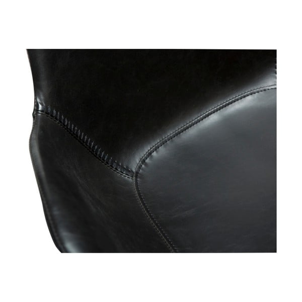 Czarne krzesło ze skóry ekologicznej z podłokietnikami DAN-FORM Denmark Hype-image-4