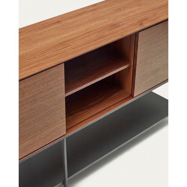 Niska komoda w dekorze orzecha 195x80 cm Vedrana – Kave Home-image-3