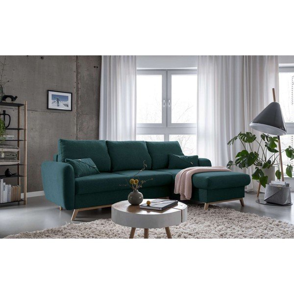 Turkusowy narożnik rozkładany Miuform Scandic Lagom, prawostronny-image-3