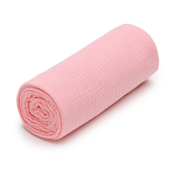 Różowy ręcznik dziecięcy muślinowy 120x120 cm – T-TOMI