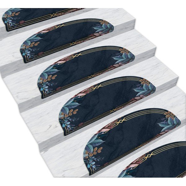 Ciemnoniebieskie dywaniki na schody zestaw 16 szt. 65x20 cm Sanctuary – Vitaus-image-1