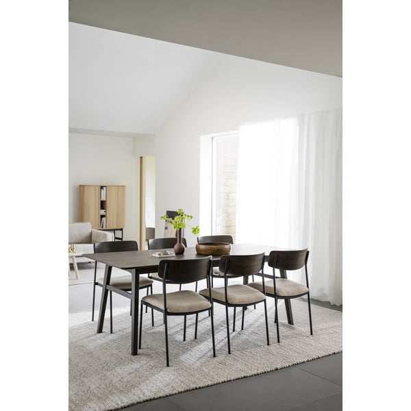 Kremowo-ciemnobrązowe krzesła zestaw 2 szt. Maymont – Rowico-image-3