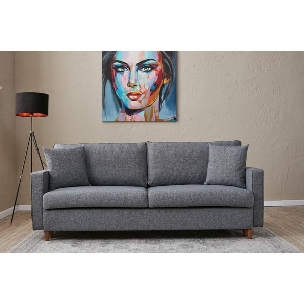 Ciemnoszara rozkładana sofa 210 cm Eva – Balcab Home-image-1