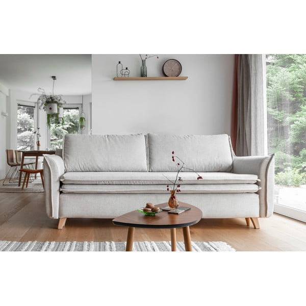 Kremowa rozkładana sofa 225 cm Charming Charlie – Miuform-image-1