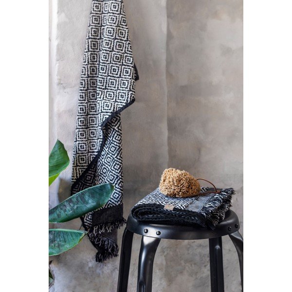 Czarno-białe bawełniane ręczniki zestaw 2 szt. 35x60 cm Morocco – Mette Ditmer Denmark-image-2