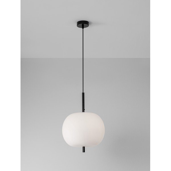 Biała/czarna szklana lampa wisząca ø 30 cm Lato – Nova Luce-image-3