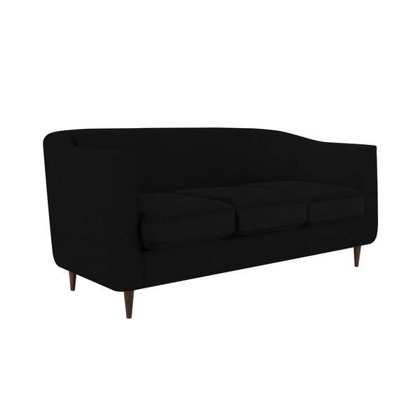 Czarna aksamitna sofa Kooko Home Glam, 175 cm-image-2