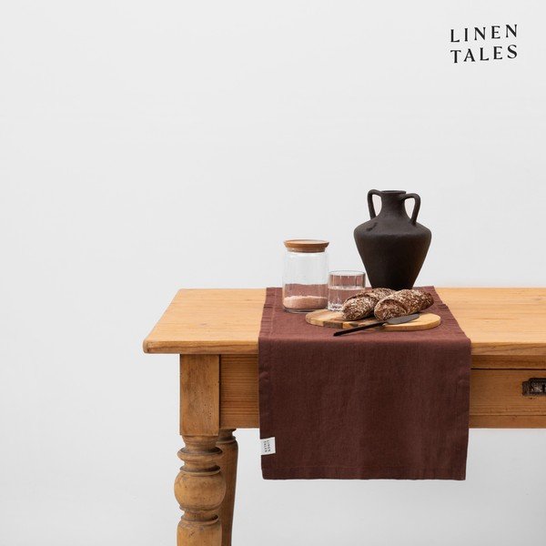 Lniany bieżnik 40x150 cm Chocolate – Linen Tales