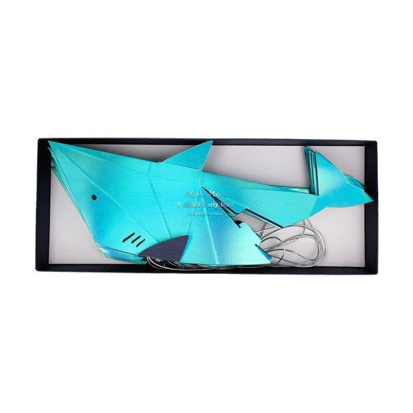 Papierowe czapeczki zestaw 8 szt. Shark – Meri Meri-image-4