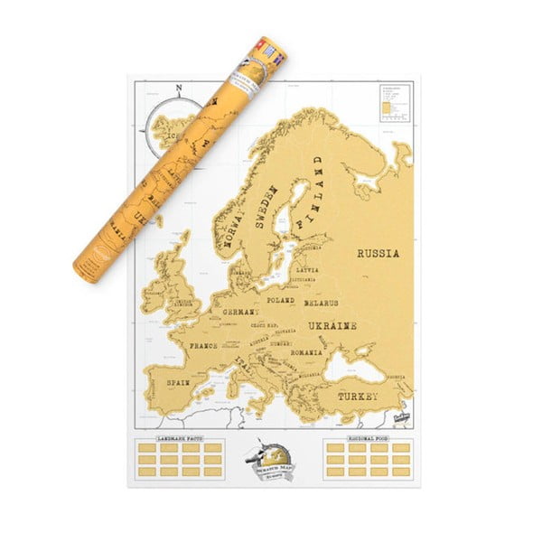 Mapa/zdrapka Europy Luckies of London-image-1