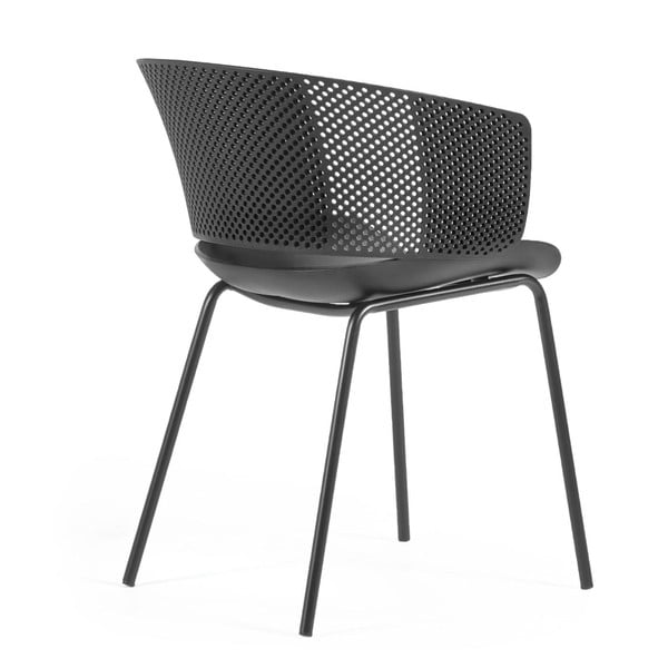 Czarne krzesła zestaw 4 szt. Yeray – Kave Home-image-3