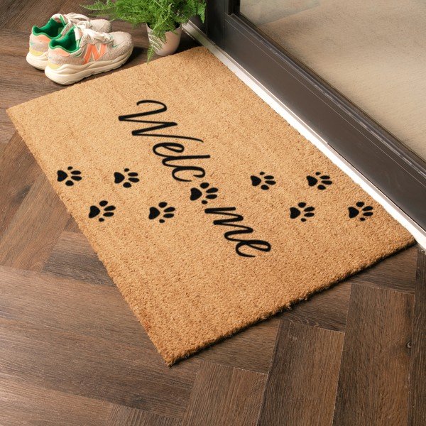 Wycieraczka z włókna kokosowego 60x90 cm Welcome Paws – Artsy Doormats-image-1