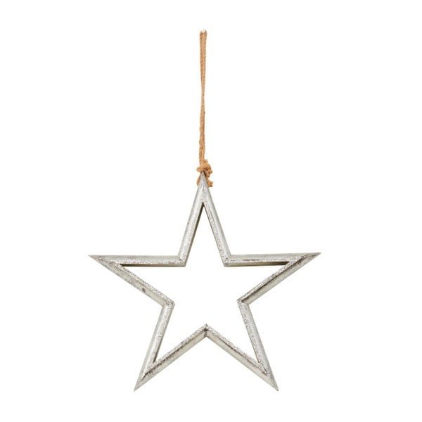Dekoracja wisząca Archipelago Large Wooden Gold Star, 27 cm