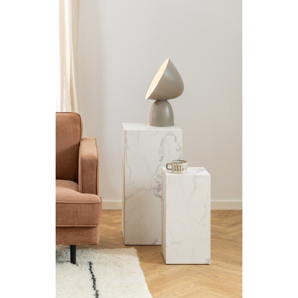 Białe stoliki w dekorze marmuru zestaw 2 szt. 35x35 cm Dice – Actona-image-1