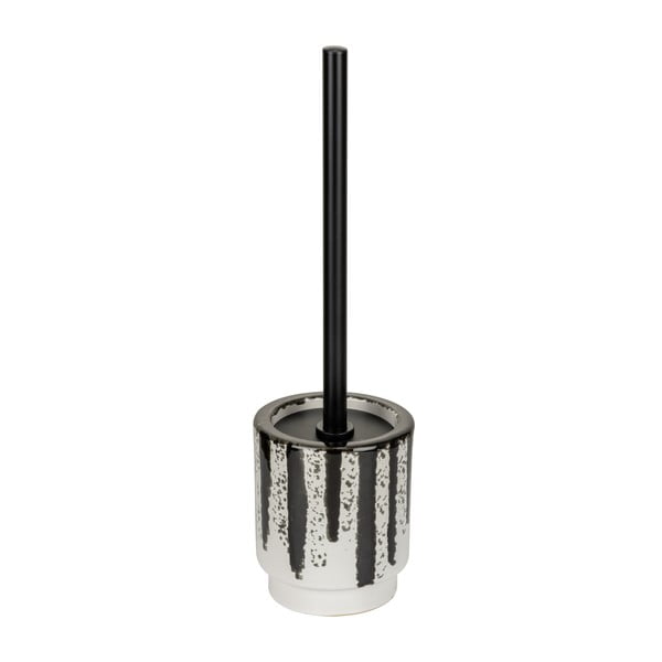 Czarno-biała ceramiczna szczotka do WC Subiza – Wenko