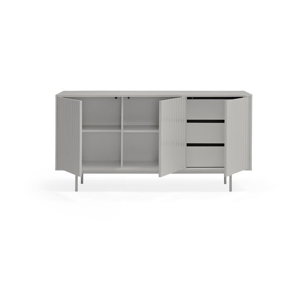 Szara niska komoda 159x80 cm Sierra – Teulat-image-4