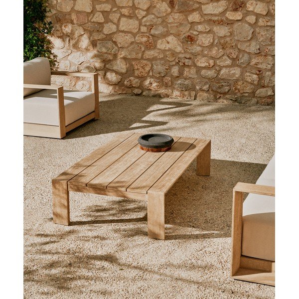 Stolik ogrodowy z litego drewna akacjowego 82,5x140 cm Ambra – Kave Home-image-1