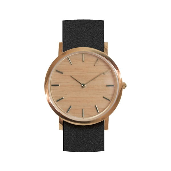 Czarny drewniany zegarek Analog Watch Co. Classic