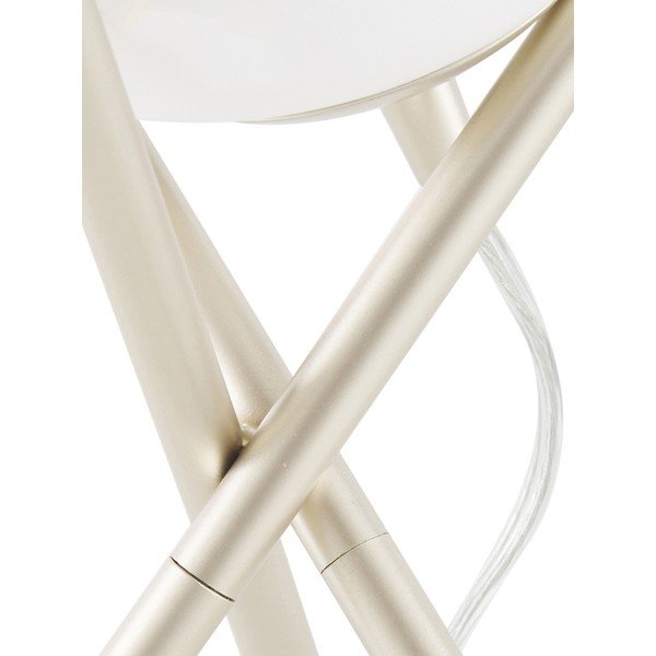 Biała lampa stołowa ze szklanym abażurem Westwing Collection Erik, wys. 33 cm-image-2