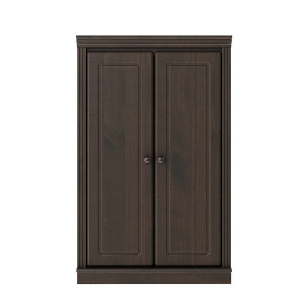 Ciemnobrązowa szafka z litego drewna sosnowego 74x118x35 cm Anita – Støraa