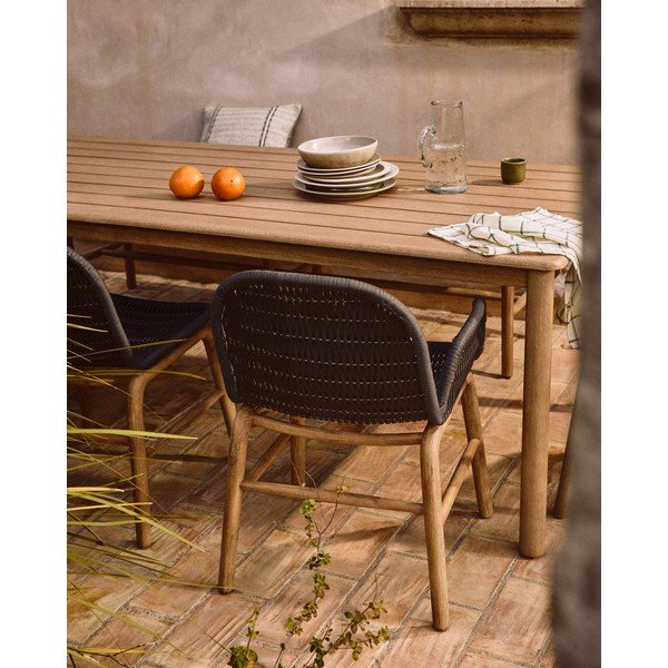 Ciemnoszare krzesło ogrodowe Alipa – Kave Home-image-1