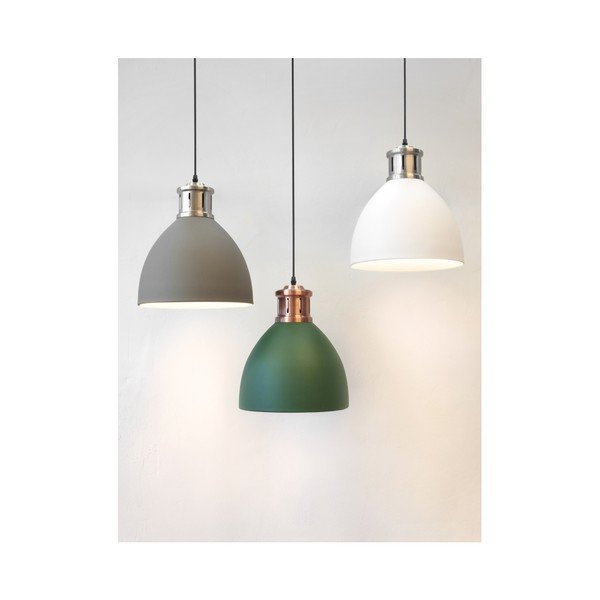 Biała lampa wisząca z elementami w kolorze srebra Leitmotiv Refine, ⌀ 33 cm-image-1