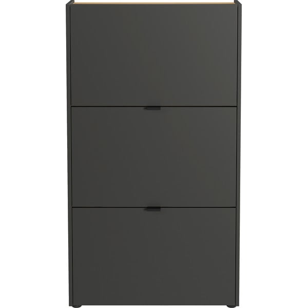 Antracytowa uchylna szafka na buty 71x127x22 cm Ameca – Germania-image-3