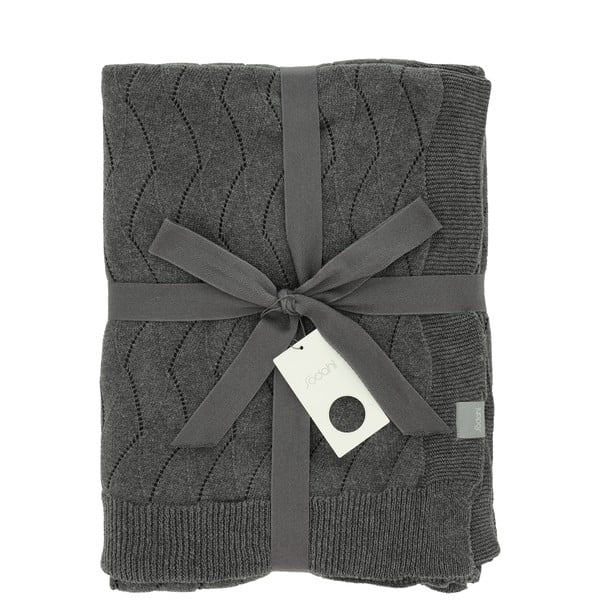 Szary koc dzianinowy 130x170 cm Gentle – Södahl-image-3