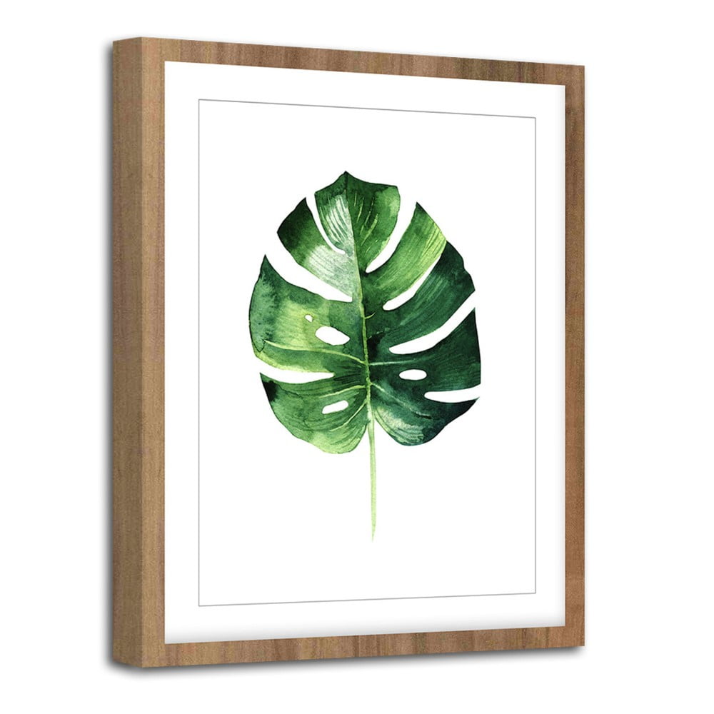 Obraz Styler Modernpik Greenery Wooden Monstera, 30x40 cm