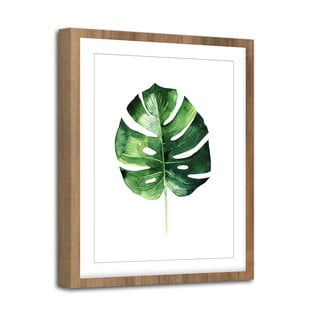 Obraz Styler Modernpik Greenery Wooden Monstera, 30x40 cm