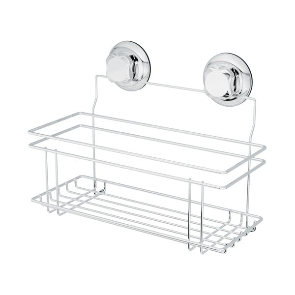 Samoprzylepna metalowa półka łazienkowa w kolorze srebra Bestlock Bath – Compactor