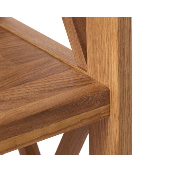 Regał z litego drewna dębowego w naturalnym kolorze 70x124 cm X-Shelf – Unique Furniture-image-3