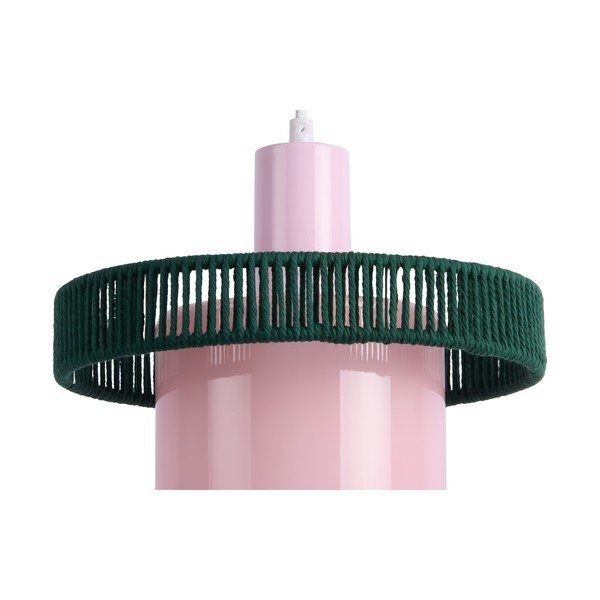 Ciemnozielona/różowa szklana lampa wisząca ø 25 cm Firenze Long – Leitmotiv-image-1