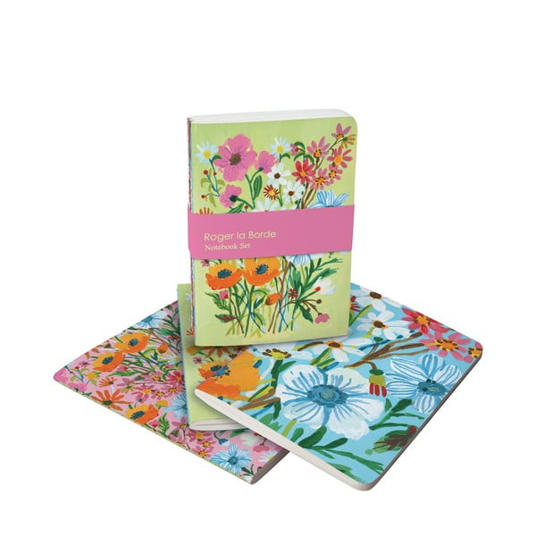 Notesy w formacie A6 64 str. 3 szt. Flower Field – Roger la Borde