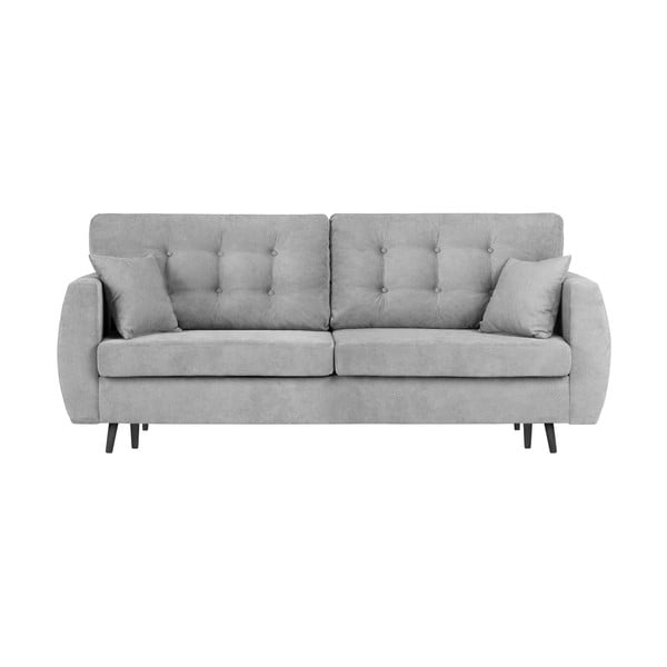 Szara 3-osobowa sofa rozkładana ze schowkiem Cosmopolitan design Rotterdam, 231x98x95 cm