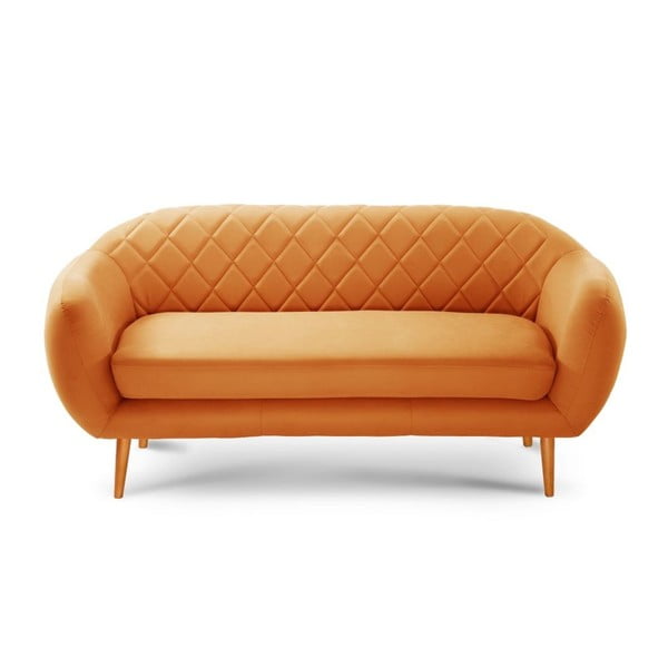 Pomarańczowa sofa 3-osobowa Scandi by Stella Cadente Maison Comete