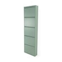 Szarozielona metalowa uchylna szafka na buty 50x169x15 cm Billy – Spinder Design