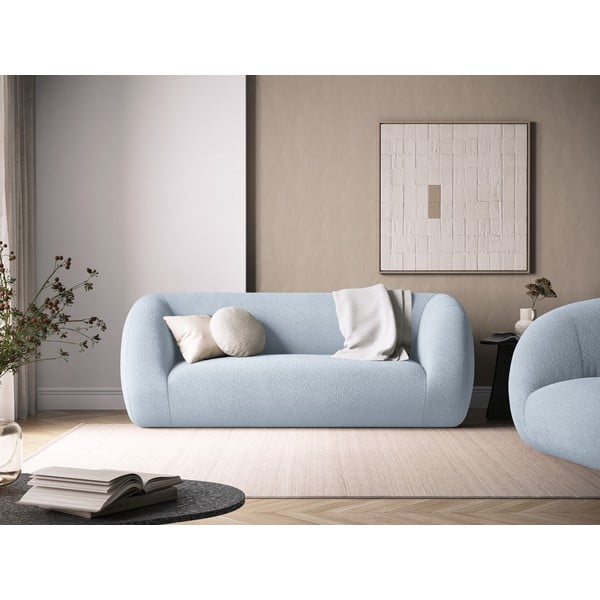 Jasnoniebieska sofa z materiału bouclé 210 cm Essen – Cosmopolitan Design-image-1