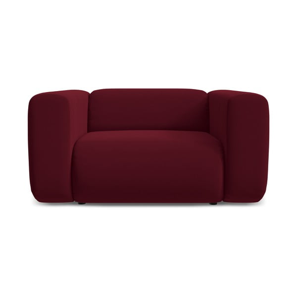 Bordowy aksamitny fotel Ekahi – Makamii-image-2