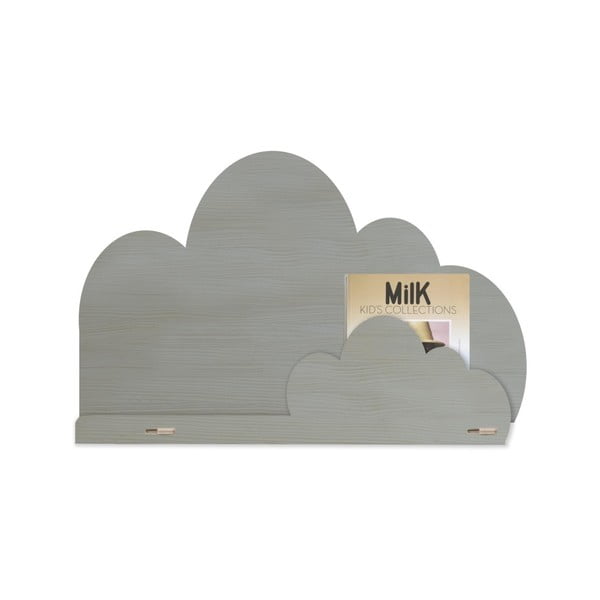 Szara półka z drewna brzozowego Little Nice Things Cloud