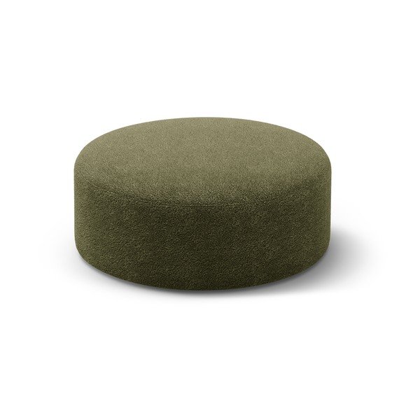 Zielony puf z materiału bouclé Dia – Micadoni 
