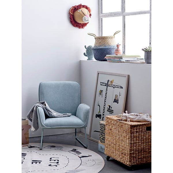 Biała dywan Bloomingville Mini Animals, ø 130 cm-image-1