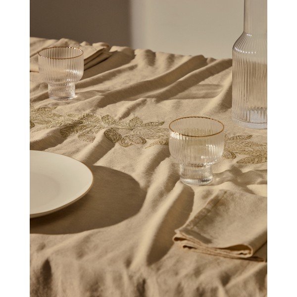 Obrus z mieszanki lnu 150x250 cm Oreti – Kave Home-image-1