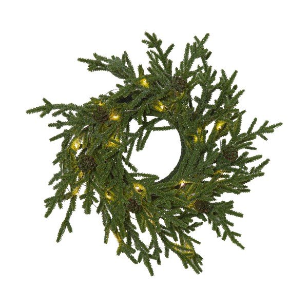 Świąteczny wieniec z oświetleniem LED Star Trading Lummer, ø 38 cm-image-1