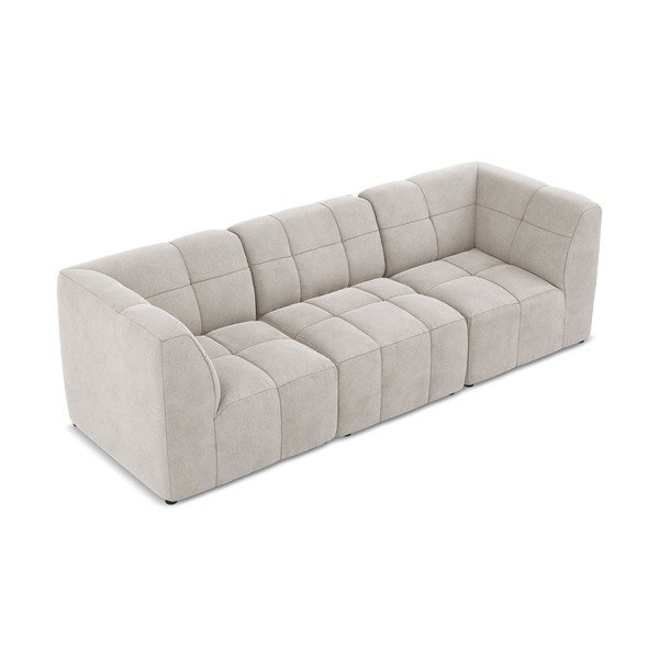 Beżowa aksamitna sofa 255 cm Aloha – Makamii-image-3
