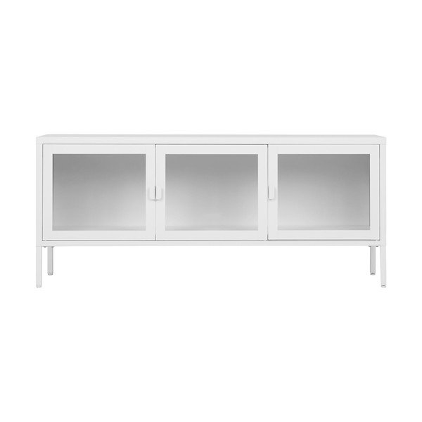 Biała metalowa szafka pod TV 130x55 cm Brisbane – House Nordic