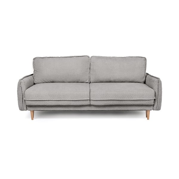 Szara rozkładana sofa z materiału bouclé 215 cm Patti – Bonami Selection