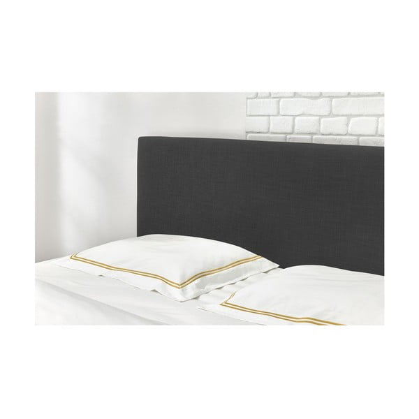 Ciemnoszaro-naturalne łóżko dwuosobowe ze stelażem 160x200 cm Noa – Bobochic Paris-image-4